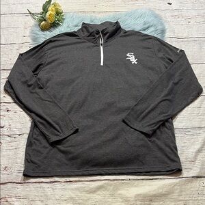 Chicago White Sox Grey Thin Quarter Zip Pullover sz XL